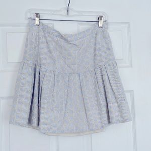 JCrew Searsucker and Pique skirt-Pleated all around-Back zip closure.FULLY LINED